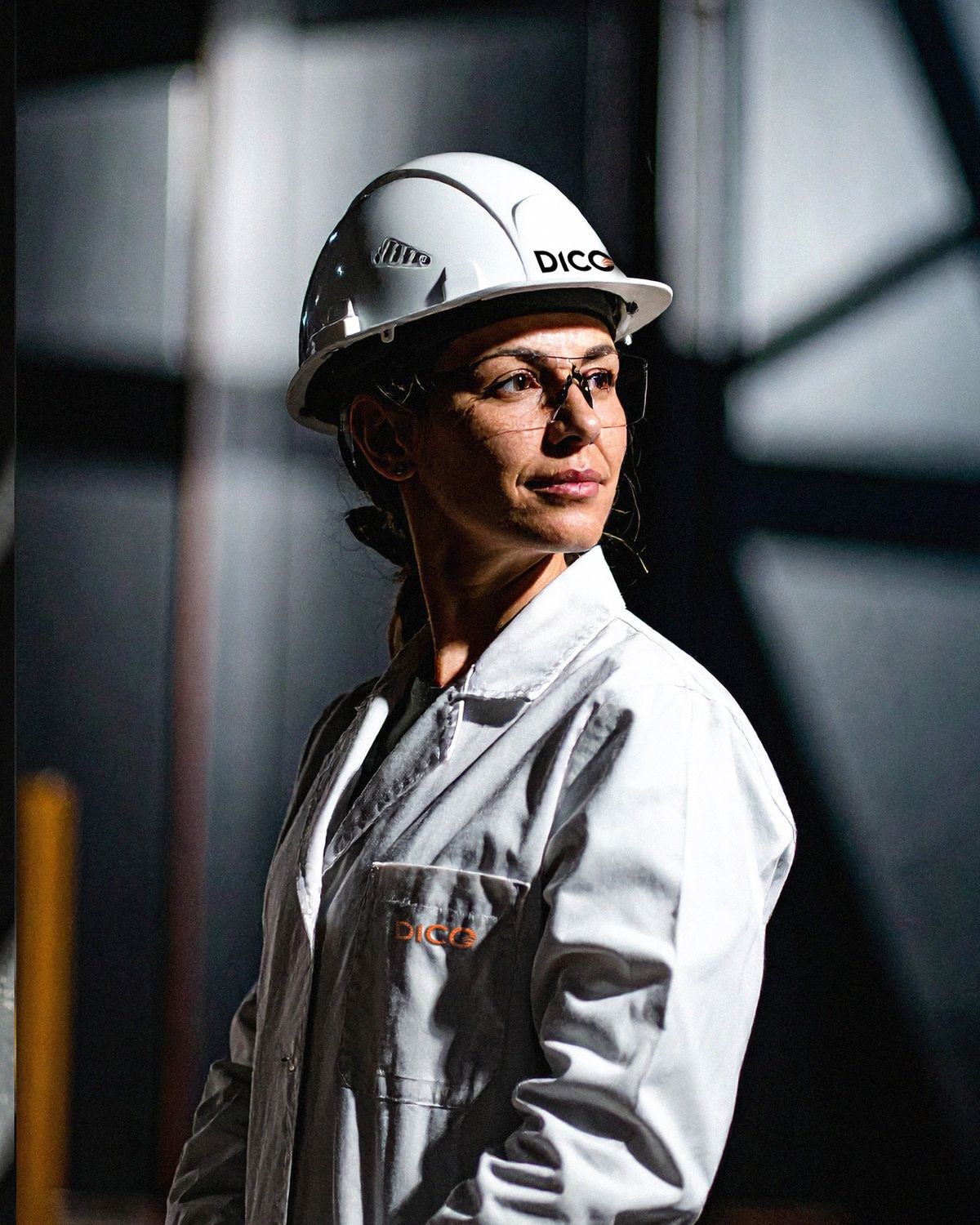 Professionista in ambiente industriale