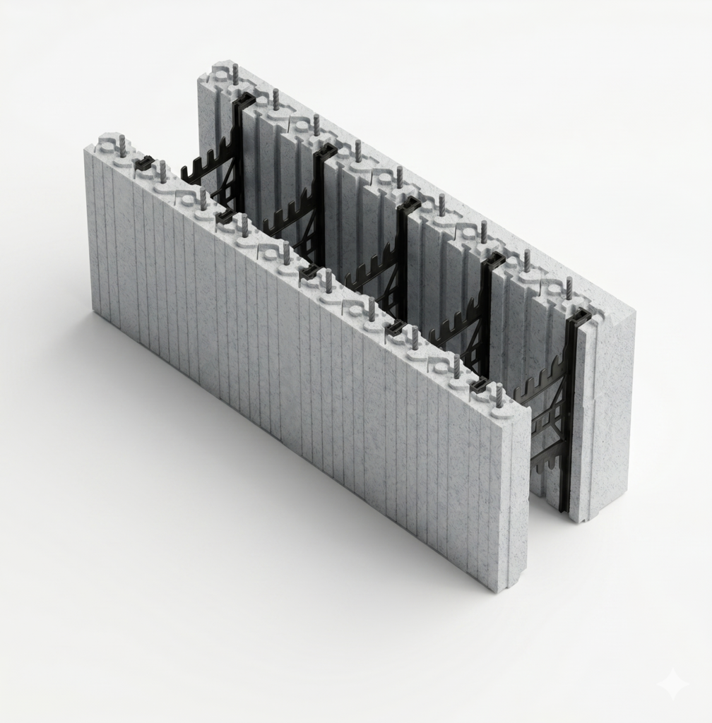 Sistema costruttivo isolante ICF REXwall