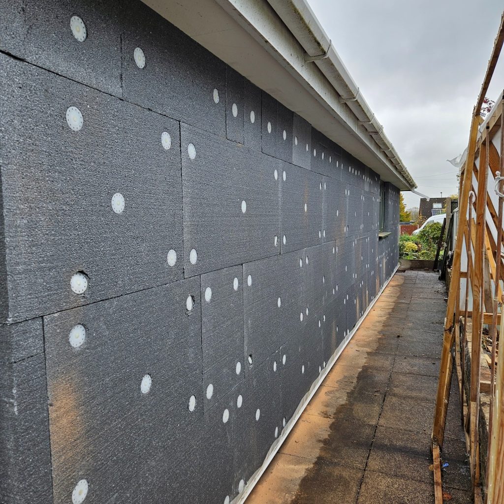 Pannelli isolanti SismaREX posati in cantiere